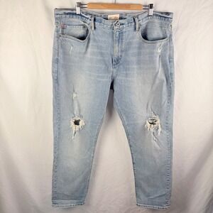Gap Cone Denim Men's Selvedge Jeans Slim Light Wash Distressed Size 40x30